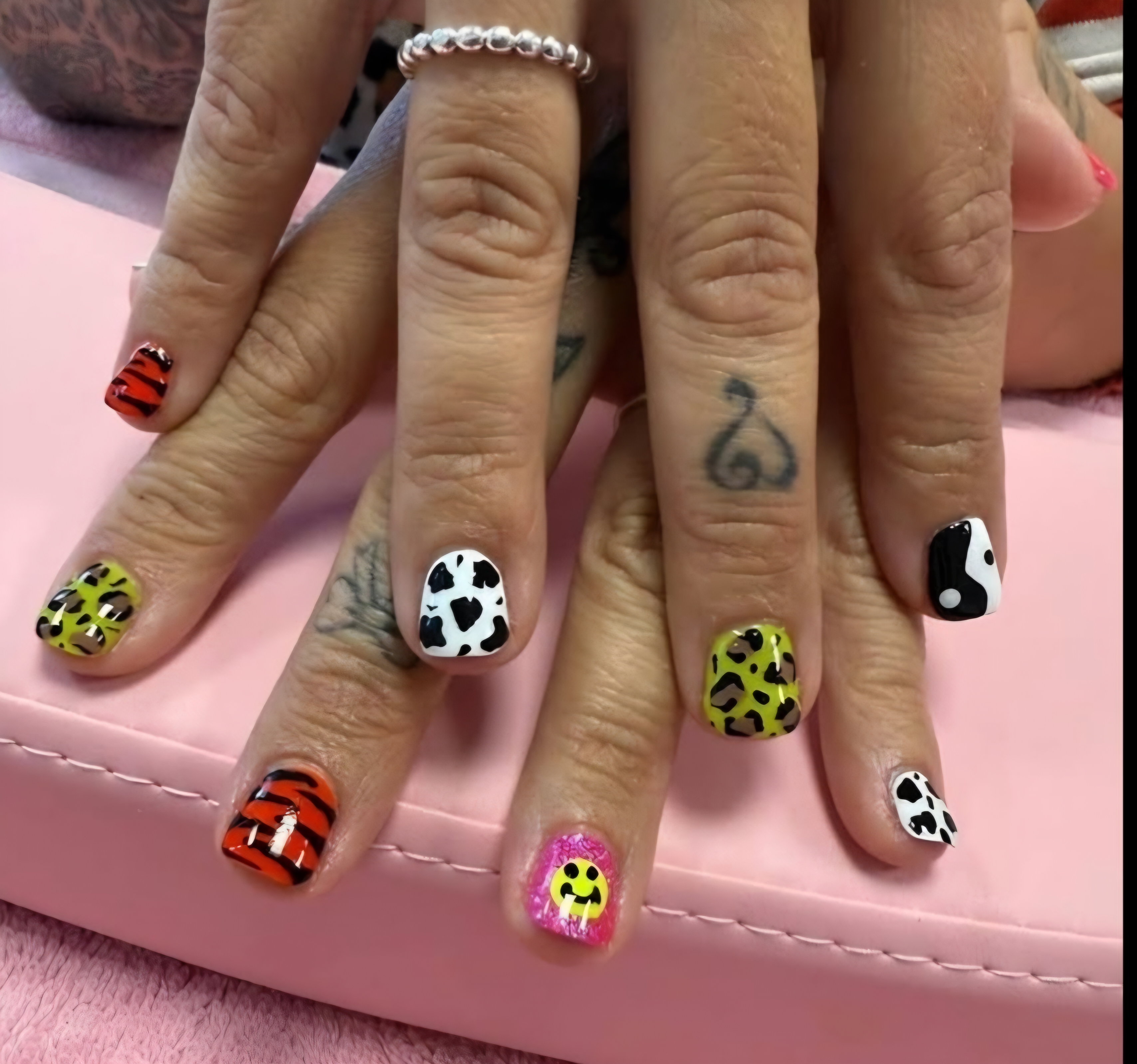 Animal print nail art by Holly